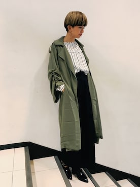 「アイテム（その他アウター）」を使った、osmosis名古屋 yukaさん（レディース・160cm）の秋コーディネート