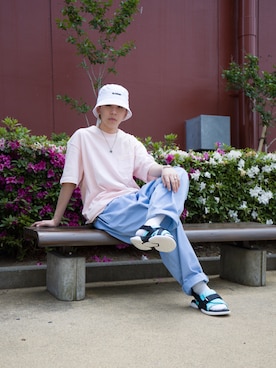 中込 樹さん(メンズ・173cm)の春コーディネート