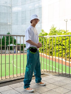 中込 樹さん（メンズ・173cm）の夏コーディネート