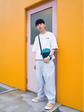 中込 樹さん(メンズ・172cm)の春コーディネート
