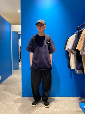 「SILAS（サイラス）のアイテム（キャップ）」を使った、中込 樹さん（メンズ・172cm）の夏コーディネート