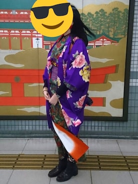 「KIMONO MODERN（キモノモダン）のアイテム」を使った、さかなせんせいさん（レディース・161cm）の冬コーディネート