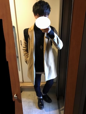 「GU（ジーユー）の（GU）スキニーフィットジーンズ（MEN ⁄ ジーンズ）」を使った、じゅんさん（メンズ・173cm）の春コーディネート