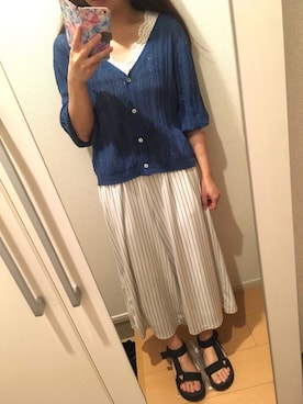 「METEO（メテオ）のアイテム」を使った、Miiikaさん（レディース・145cm）の夏コーディネート