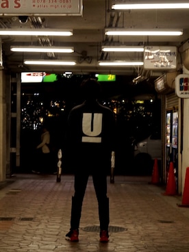 「UNDERCOVER（アンダーカバー）のアイテム（ナイロンジャケット）」を使った、あるDIさん（メンズ・177cm）の春コーディネート