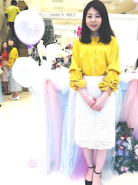 「TIFFANY&Co.（ティファニー）のアイテム（リング、ゴールド系）」を使った、なこ〈相互/フォロバ〉さん（レディース・162cm）の春コーディネート