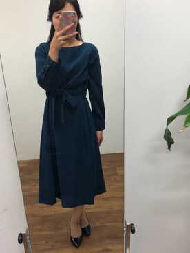 「オシャレパッソ」｜「アイテム（ワンピース/ドレス）」を使った、なこ〈相互/フォロバ〉さん（レディース・162cm）の秋コーディネート