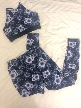 「ekaのアイテム（レギンス/スパッツ、ブルー系）」を使った、なこ〈相互/フォロバ〉さん（レディース・162cm）の夏コーディネート