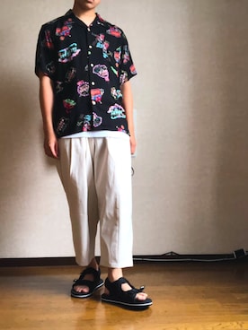 「VANS（バンズ）のアイテム（サンダル）」を使った、vjmさん（メンズ・174cm）の夏コーディネート