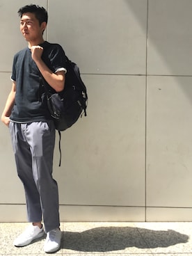 「Golden Bear（ゴールデンベア）のアイテム（Tシャツ/カットソー）」を使った、goldenbearさん（メンズ・172cm）の春コーディネート