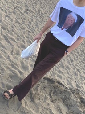 「Cuirs（キュイー）のアイテム（パンツ）」を使った、Masayaさん（メンズ・175cm）の夏コーディネート