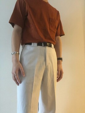 「Adoonplain」｜「アイテム（スラックス）」を使った、Masayaさん（メンズ・175cm）の夏コーディネート