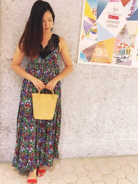 「ACCOMMODE（アコモデ）のアイテム」を使った、RNさん（レディース・158cm）の夏コーディネート