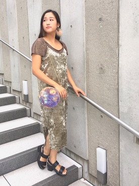 「ACCOMMODE（アコモデ）のアイテム（バッグ）」を使った、RNさん（レディース・158cm）の夏コーディネート