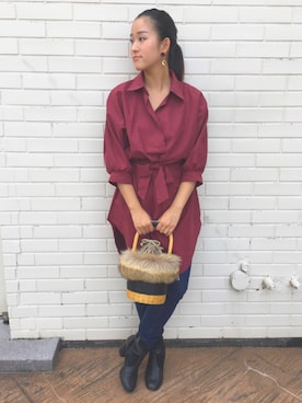 「ACCOMMODE（アコモデ）のアイテム」を使った、RNさん（レディース・158cm）の秋コーディネート