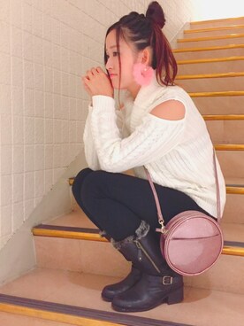 「ACCOMMODE（アコモデ）のアイテム（アクセサリー）」を使った、RNさん（レディース・158cm）の秋コーディネート