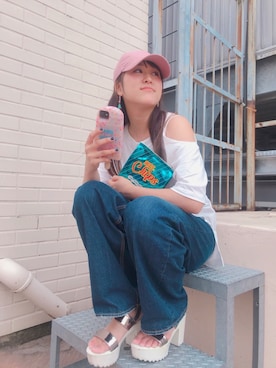 「ACCOMMODE（アコモデ）のアイテム（PC・スマホグッズ/家電）」を使った、RNさん（レディース・158cm）の夏コーディネート