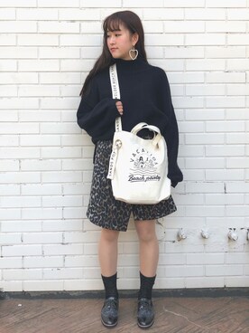 「ACCOMMODE（アコモデ）のアイテム（バッグ）」を使った、RNさん（レディース・158cm）の冬コーディネート