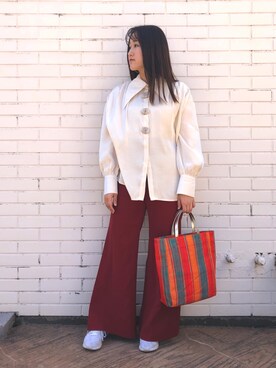 「ACCOMMODE（アコモデ）のアイテム」を使った、RNさん（レディース・158cm）の春コーディネート