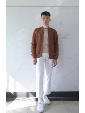 「PULL&BEAR（プルアンドベア）のアイテム（ブルゾン）」を使った、Jo_king清さん（メンズ・172cm）の冬コーディネート