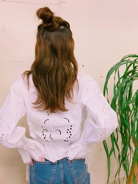 「BAD（バッド）のアイテム」を使った、napiさん（レディース・162cm）の春コーディネート