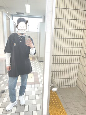 「ストリート女子」｜「アイテム（その他トップス）」を使った、きなこもちさん（レディース・163cm）の春コーディネート