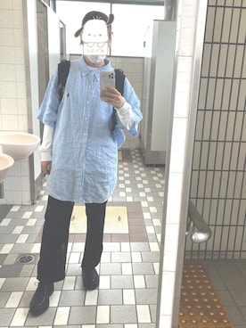 「大学生コーデ」｜「アイテム（その他トップス）」を使った、きなこもちさん（レディース・163cm）の春コーディネート