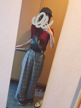 「Heather（ヘザー）のアイテム（ボディバッグ/ウエストポーチ）」を使った、中トロさん（レディース・165cm）の秋コーディネート