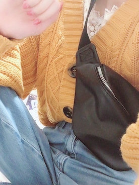 「Heather（ヘザー）のアイテム（ボディバッグ/ウエストポーチ）」を使った、中トロさん（レディース・165cm）の秋コーディネート