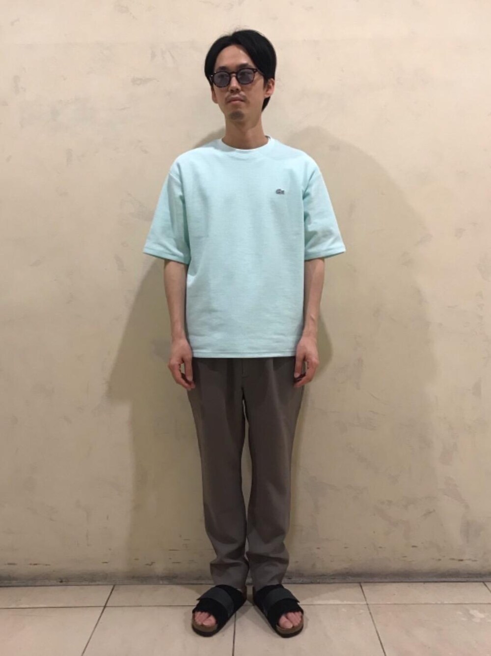 「KANEKO OPTICALのUNITED ARROWS by KANEKO OPTICAL John SGLS/アイウェア MADE IN JAPAN（サングラス、ブラウン系）」を使った、nakamura  tomoyaさん（メンズ・170cm）の春コーディネートの1枚目の写真