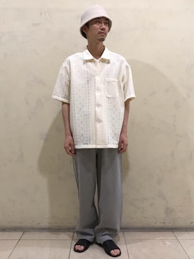 「MONKEY TIME（モンキータイム）のアイテム（スウェットパンツ）」を使った、nakamura  tomoyaさん（メンズ・170cm）の春コーディネート