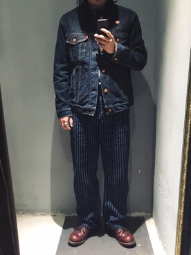「Bronson（ブロンソン）のアイテム」を使った、sanoさん（メンズ・173cm）の冬コーディネート