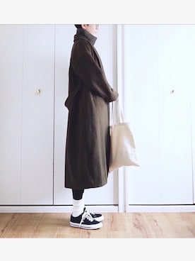「タイツ×靴下」｜「アイテム（その他アウター）」を使った、miki__072さん（レディース・165cm）の冬コーディネート