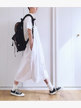「BENSIMON（ベンシモン）のアイテム（シャツワンピース）」を使った、miki__072さん（レディース・165cm）の夏コーディネート