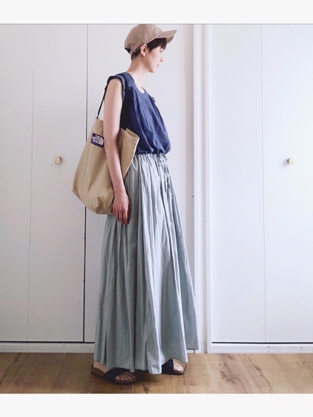 セイヒンゾメ タックギャザーノースリーブ◇を使った人気ファッション