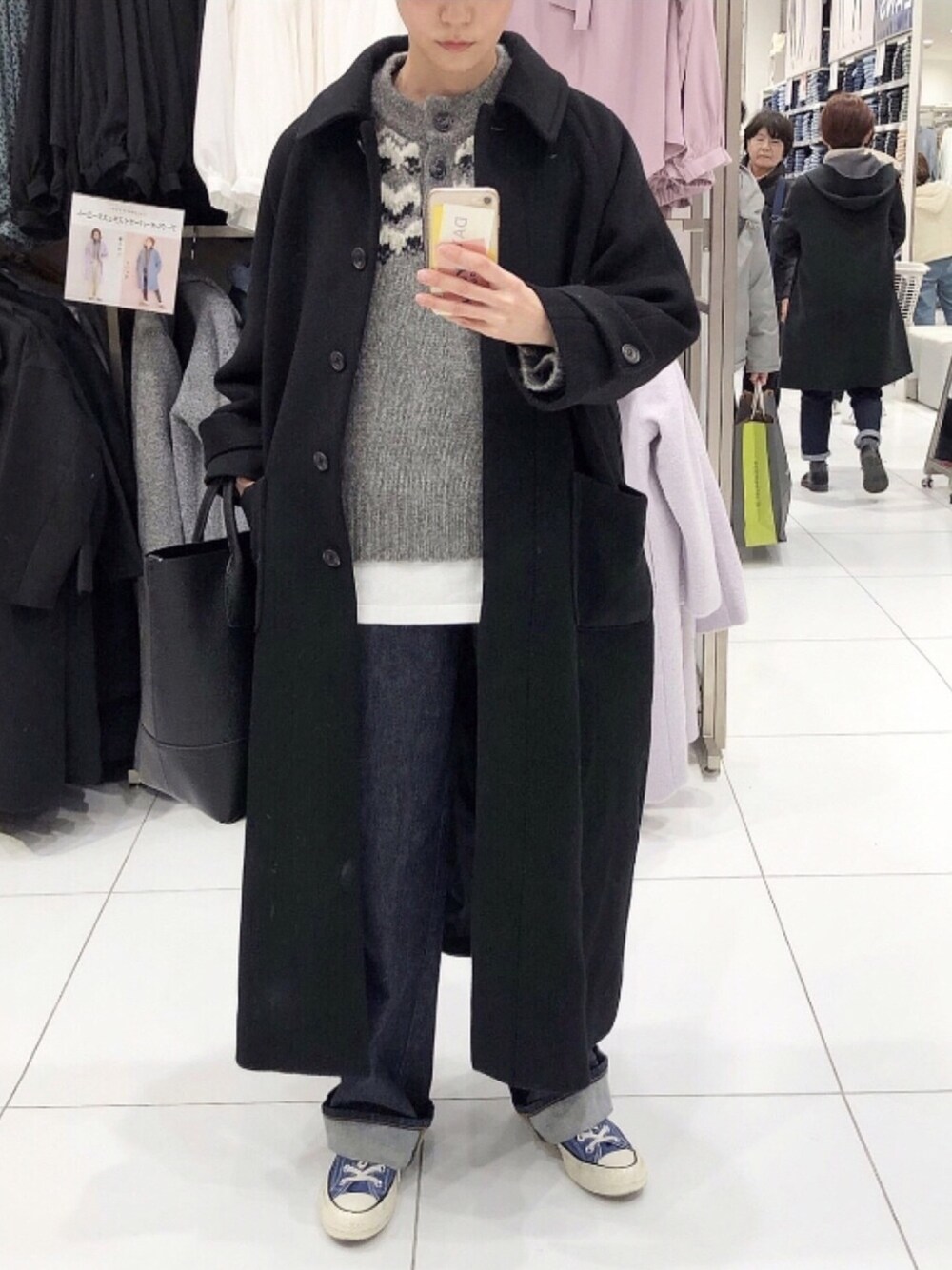 美品JOURNAL STANDARD luxe ステンカラーコートグレー journal standard luxeのコーディネートスナップ（A.T