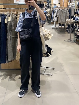 「kutir（クティール）のアイテム（オールインワン・サロペット）」を使った、miki__072さん（レディース・165cm）の夏コーディネート