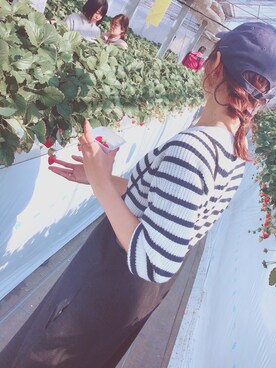 「LEPSIM（レプシィム）のアイテム（ニット/セーター、ホワイト系）」を使った、45さん（レディース）の冬コーディネート