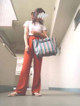 「Simplicite（サンプリシテ）のアイテム（サンダル）」を使った、45さん（レディース・162cm）の夏コーディネート