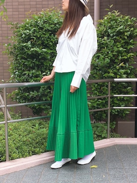 「BRONTE（ブロンテ）のアイテム（帽子）」を使った、LLさん（レディース・162cm）の春コーディネート