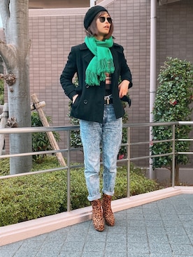 「CECIL McBEE（セシルマクビー）のアイテム（ブーツ）」を使った、LLさん（レディース・162cm）の冬コーディネート