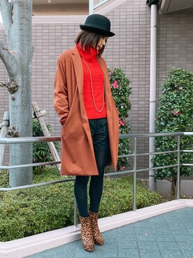 「CECIL McBEE（セシルマクビー）のアイテム（ブーツ）」を使った、LLさん（レディース・162cm）の冬コーディネート