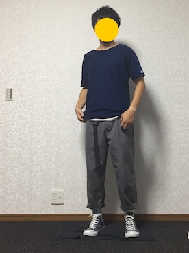 「コンバースハイカット」｜「アイテム（アクセサリー）」を使った、Kazugoriさん（メンズ・171cm）の夏コーディネート