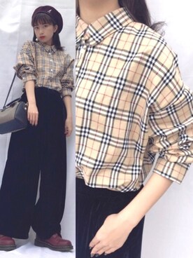 ぷるこ/KaedeOkubo使用「KANGOL（【KANGOL】SMU Wool Monty / 【カンゴール】エスエムユー 日本企画 ウール モンティ）」的時尚穿搭