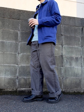 「Blundstone（ブランドストーン）のBlundstone/ブランドストーン　ｻｲﾄﾞｺﾞｱﾌﾞｰﾂ Men's（ブーツ）」を使った、ハリネズミさん（メンズ・165cm）の秋コーディネート