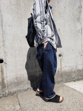 「WISLOM（ウィズロム）のアイテム」を使った、ハリネズミさん（メンズ・165cm）の春コーディネート