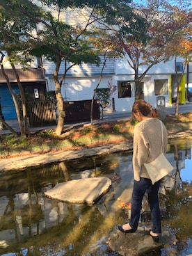 「AMERICAN HOLIC」｜「アイテム（その他トップス）」を使った、Honokaさん（レディース・159cm）の秋コーディネート