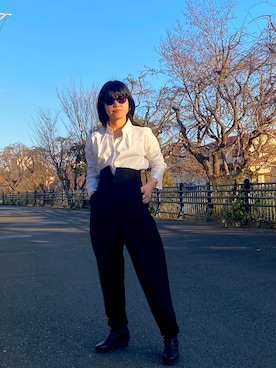 「DIRECTOIRE（ディレクトワール）のアイテム」を使った、小林明穂さん（レディース・154cm）の春コーディネート