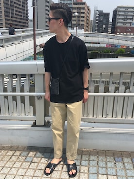 「URBAN RESEARCH（アーバンリサーチ）のアイテム（サンダル）」を使った、OKDさん（メンズ・175cm）の夏コーディネート