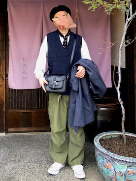 「fragment design（フラグメントデザイン）のアイテム（スニーカー）」を使った、OKDさん（メンズ・175cm）の春コーディネート